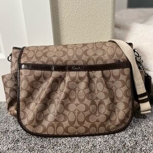 Coach Tan and Brown Crossbody Bag